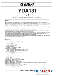 Datasheet YDA131-E manufacturer YAMAHA