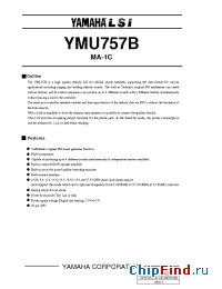 Datasheet YMU757B-Q manufacturer YAMAHA