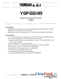 Datasheet YSF224B manufacturer YAMAHA
