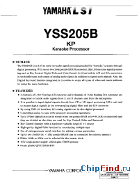 Datasheet YSS205B-F manufacturer YAMAHA