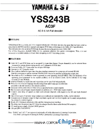 Datasheet YSS243B manufacturer YAMAHA