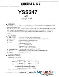 Datasheet YSS247 manufacturer YAMAHA