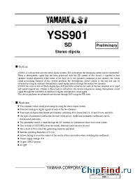 Datasheet YSS901-E manufacturer YAMAHA