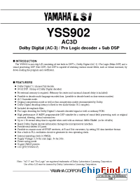 Datasheet YSS902 manufacturer YAMAHA