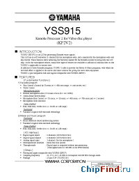 Datasheet YSS915M manufacturer YAMAHA