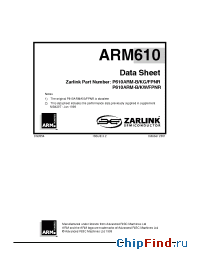 Datasheet ARM610 manufacturer Zarlink