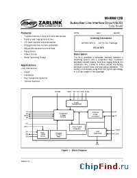 Datasheet MH88612BV-2 manufacturer Zarlink