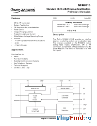 Datasheet MH88615AT-2 manufacturer Zarlink