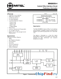 Datasheet MH88636AD-4I manufacturer Zarlink