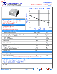 Datasheet CRO2200B manufacturer Z-Communications