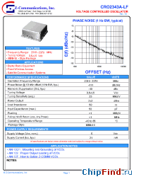 Datasheet CRO2343A-LF manufacturer Z-Communications