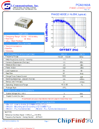 Datasheet PCA0163A manufacturer Z-Communications