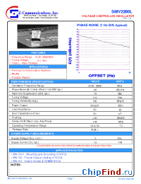 Datasheet SMV2200L manufacturer Z-Communications