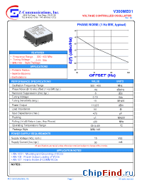Datasheet V300ME01 manufacturer Z-Communications