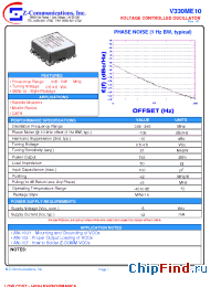Datasheet V330ME10 manufacturer Z-Communications