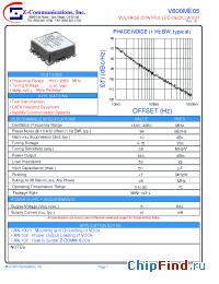 Datasheet V600ME05 manufacturer Z-Communications
