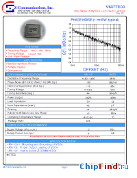 Datasheet V607TE03 manufacturer Z-Communications