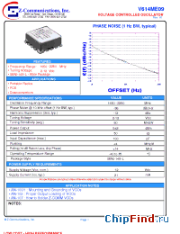 Datasheet V614ME09 manufacturer Z-Communications