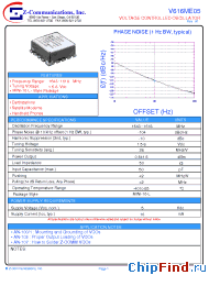 Datasheet V616ME05 manufacturer Z-Communications
