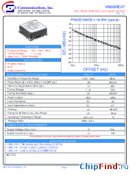 Datasheet V660ME07 manufacturer Z-Communications