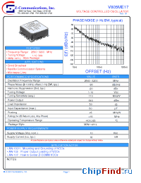 Datasheet V805ME17 manufacturer Z-Communications