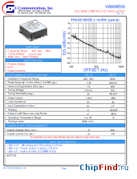 Datasheet V880ME08 manufacturer Z-Communications