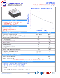 Datasheet V910ME01 manufacturer Z-Communications