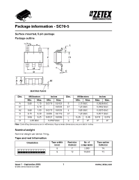 Datasheet SC70-5 manufacturer Zetex