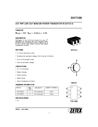 Datasheet ZX5T2E6TA manufacturer Zetex