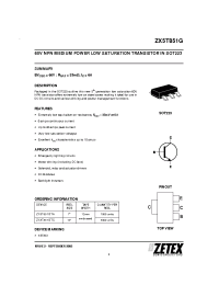 Datasheet ZX5T851GTA manufacturer Zetex