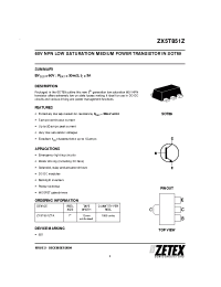 Datasheet ZX5T851ZTA manufacturer Zetex
