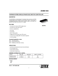 Datasheet ZXBM1004 manufacturer Zetex