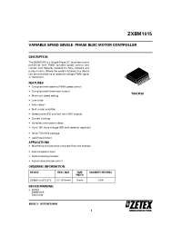 Datasheet ZXBM1015 manufacturer Zetex