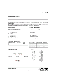Datasheet ZXF103Q16 manufacturer Zetex