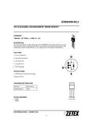 Datasheet ZXM64N035L3 manufacturer Zetex