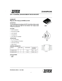 Datasheet ZXM66P02N8TC manufacturer Zetex