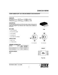 Datasheet ZXMC3A16DN8 manufacturer Zetex