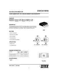 Datasheet ZXMC3A18DN8 manufacturer Zetex
