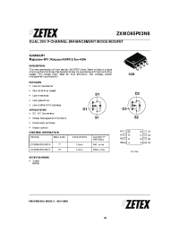 Datasheet ZXMD65P03N8 manufacturer Zetex