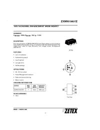 Datasheet ZXMN10A07Z manufacturer Zetex
