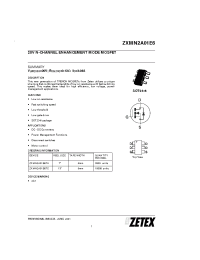 Datasheet ZXMN2A01E6TA manufacturer Zetex