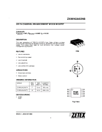 Datasheet ZXMN2A02N8 manufacturer Zetex