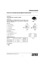 Datasheet ZXMN2A04DN8TA manufacturer Zetex