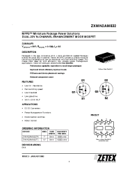 Datasheet ZXMN2AM832 manufacturer Zetex