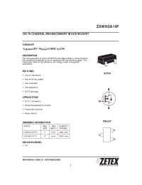 Datasheet ZXMN3A14F manufacturer Zetex