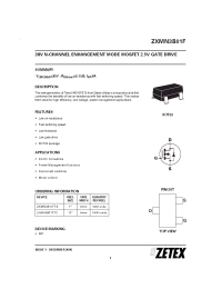 Datasheet ZXMN3B01FTA manufacturer Zetex