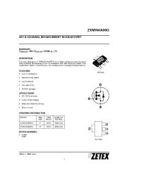 Datasheet ZXMN4A06GTC manufacturer Zetex