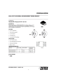 Datasheet ZXMN6A09DN8 manufacturer Zetex