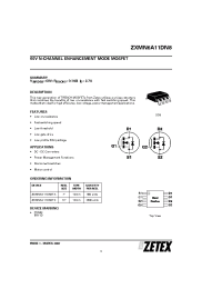 Datasheet ZXMN6A11DN8TA manufacturer Zetex