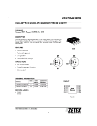 Datasheet ZXMN6A25DN8 manufacturer Zetex